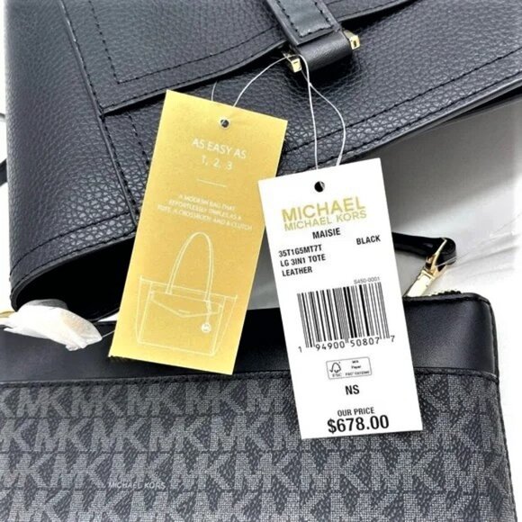 65% OFF NWT Michael Kors Maisie 3-In-1 Tote Pebbled Leather LRG Tote MSRP $678 - Picture 12 of 12
